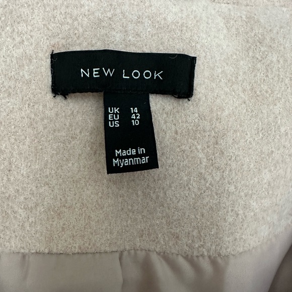 New Look Pale Pink longline jacket Size 10 - Picture 8 of 9